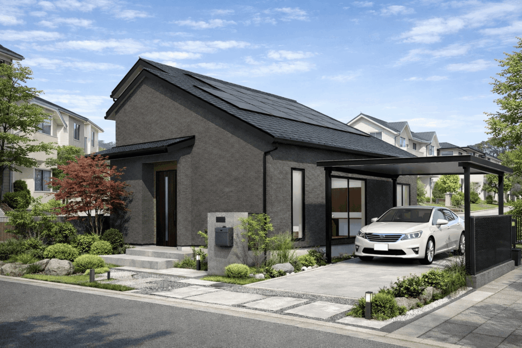 重厚感と暮らしやすさを両立した、大屋根の住まい